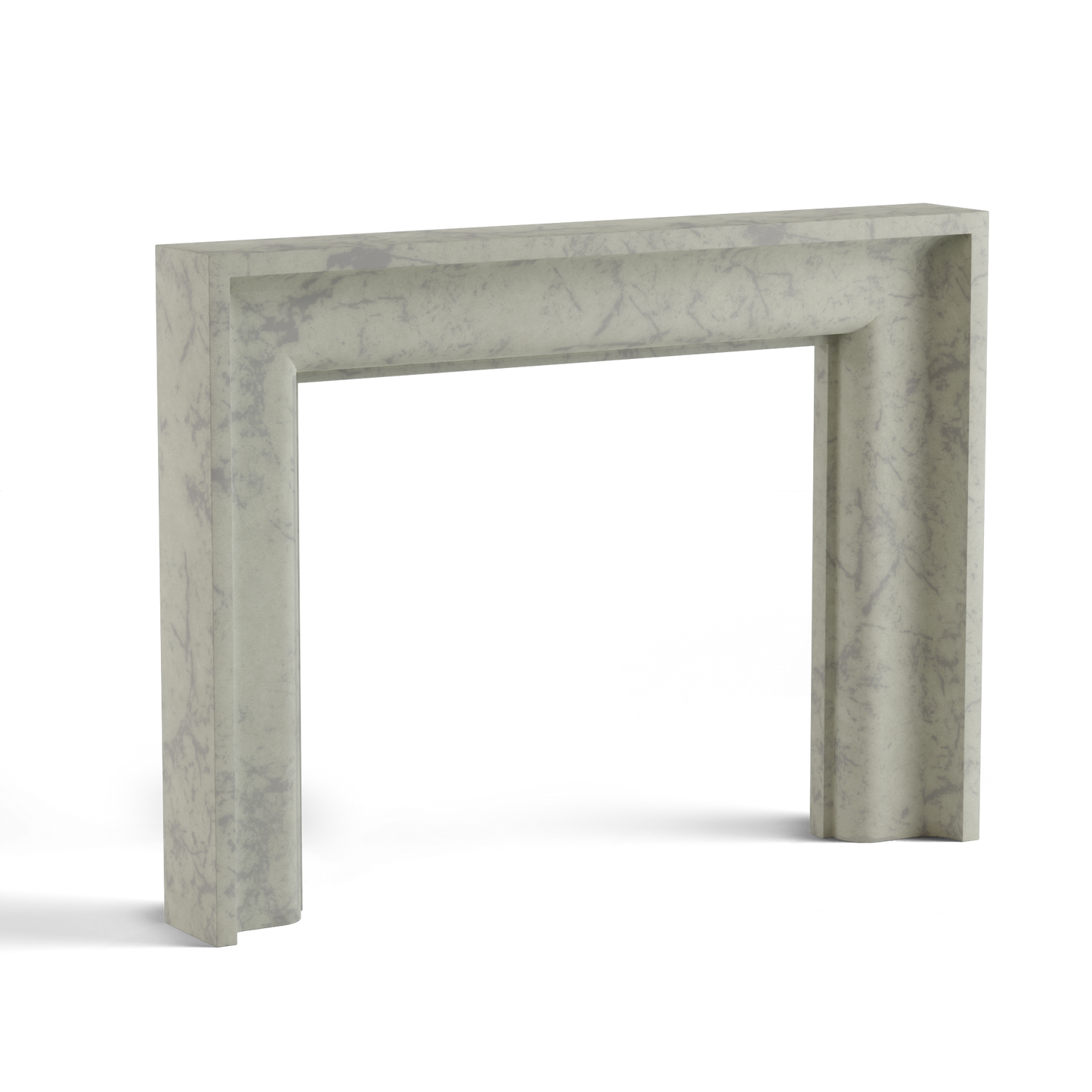 monolyth craft and design cast stone fireplace mantel geosimplicitystyle and marbled mist white with grayish marbling effects color standard size 