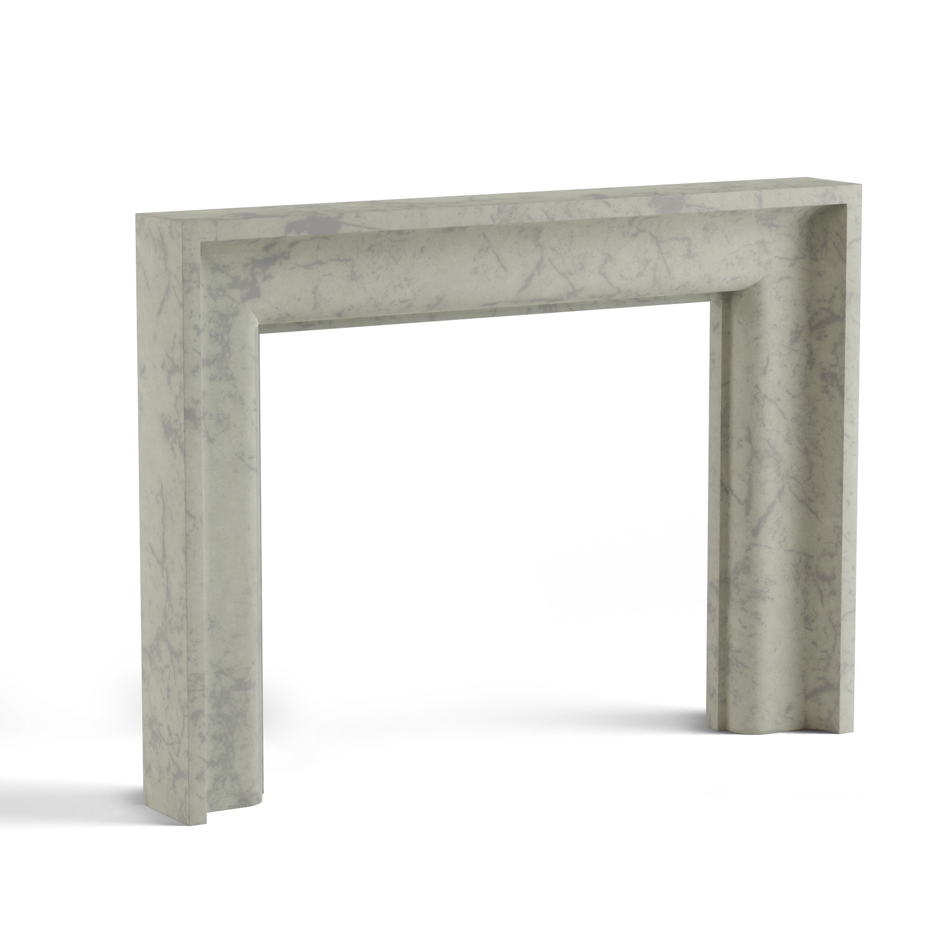 monolyth craft and design cast stone fireplace mantel geosimplicitystyle and marbled mist white with grayish marbling effects color standard size 