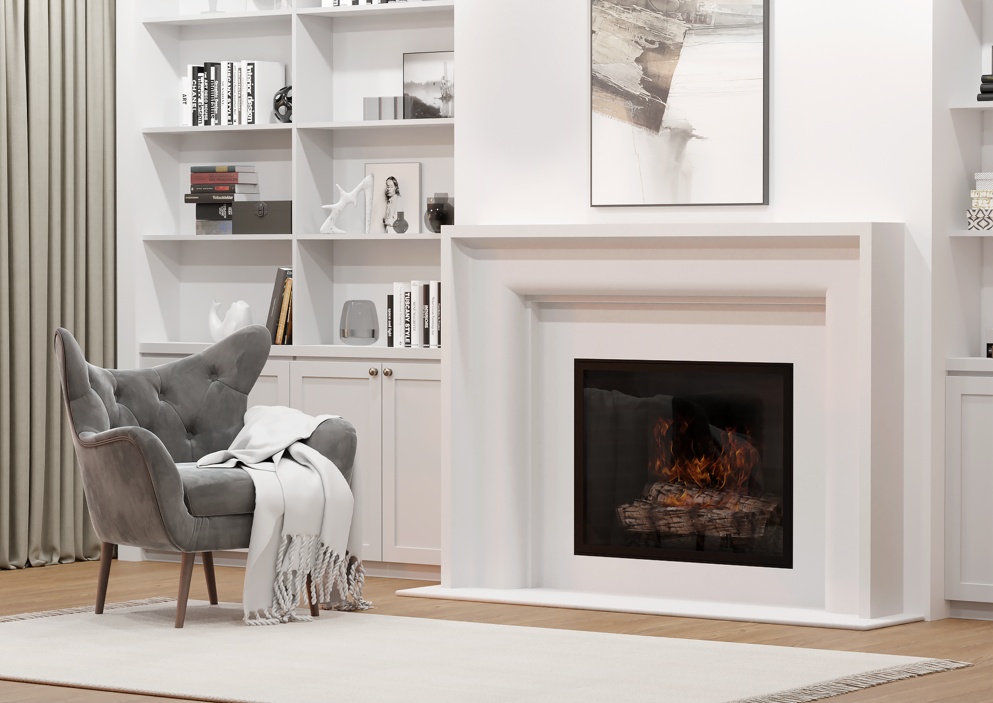 monolyth craft and design cast stone fireplace mantel geosimplicity style and white crisp pure white color standard size interior side