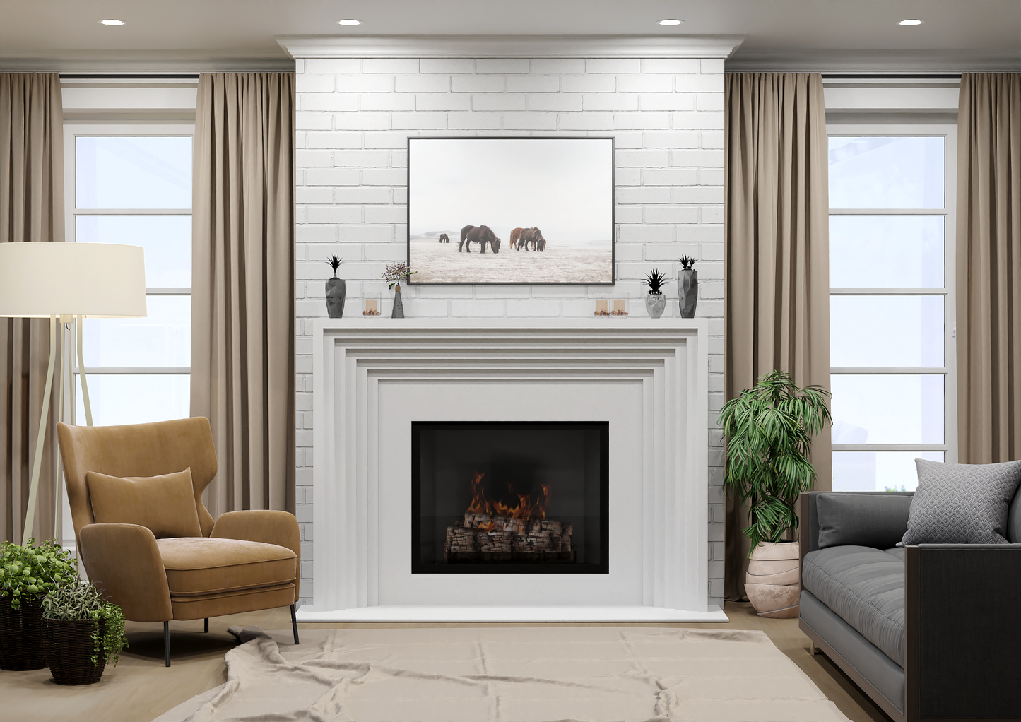 monolyth craft and design cast stone fireplace mantel linear echo style and white crisp pure white color standard size interior straight