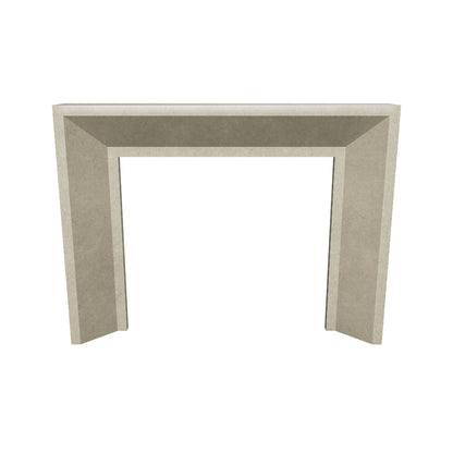 SLEEK HORIZON: Granular Veil Fireplace Suite (Standard Size | GFRC Stone)