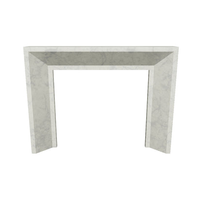 SLEEK HORIZON: Marbled Mist Fireplace Suite (Standard Size | GFRC Stone)