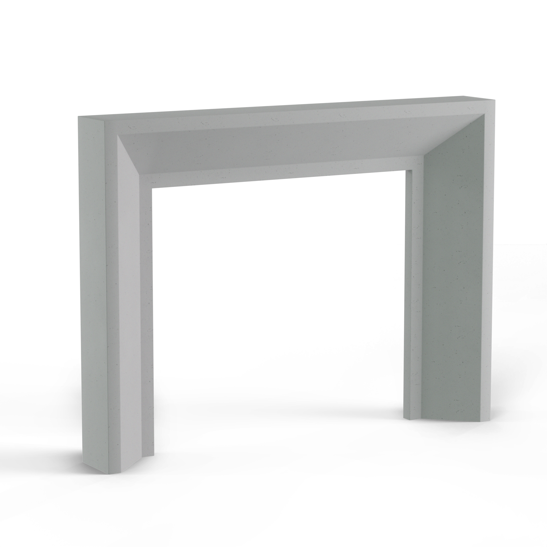 monolyth craft and design cast stone fireplace mantel sleek horizonstyle and alabaster mist soft pale white with slight grayish tone color standard size 