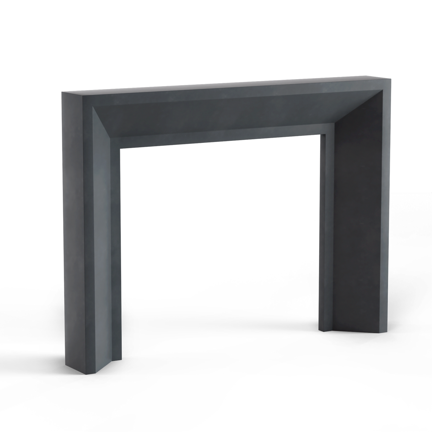 monolyth craft and design cast stone fireplace mantel sleek horizonstyle and galactic void deep dark black color standard size 