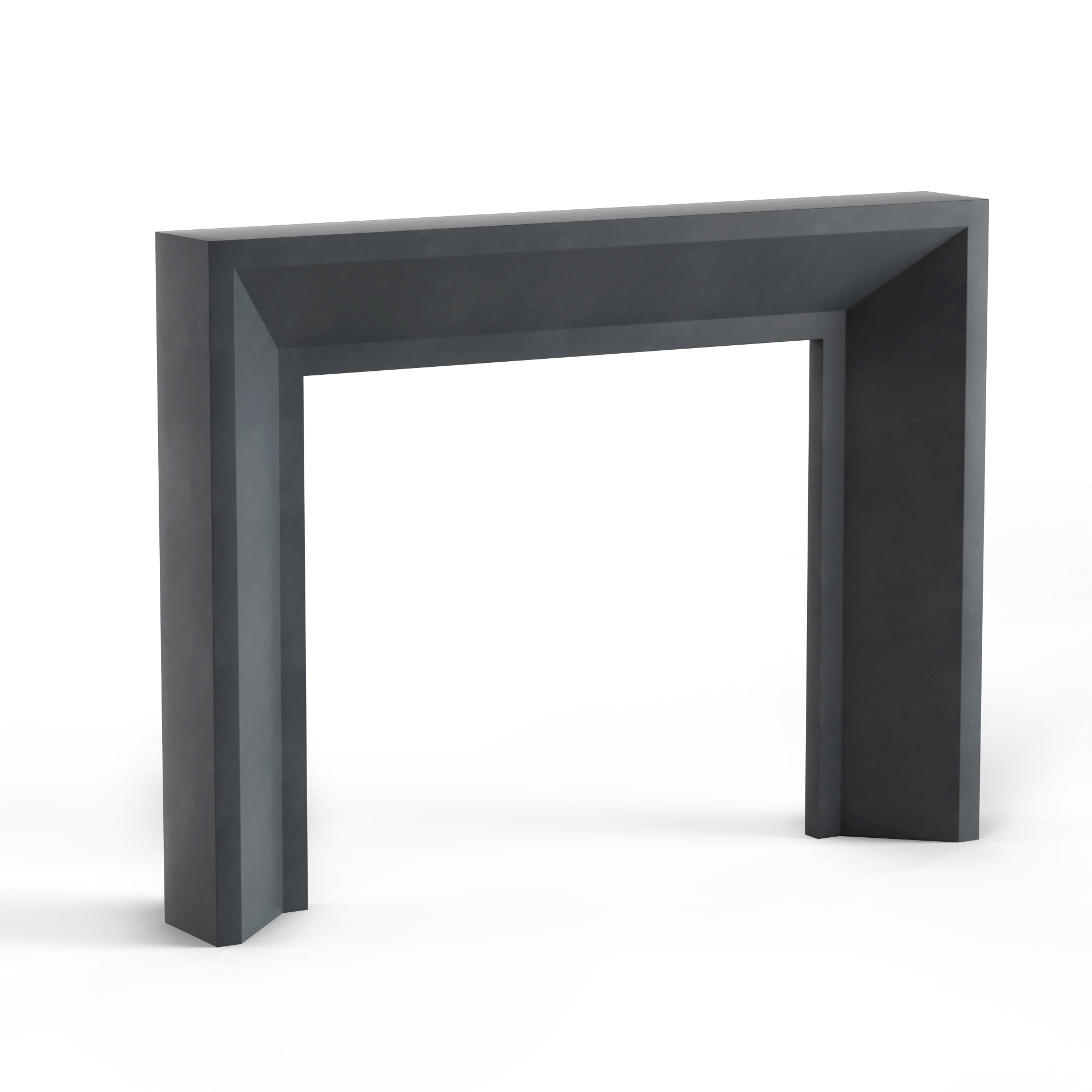 monolyth craft and design cast stone fireplace mantel sleek horizonstyle and galactic void deep dark black color standard size 