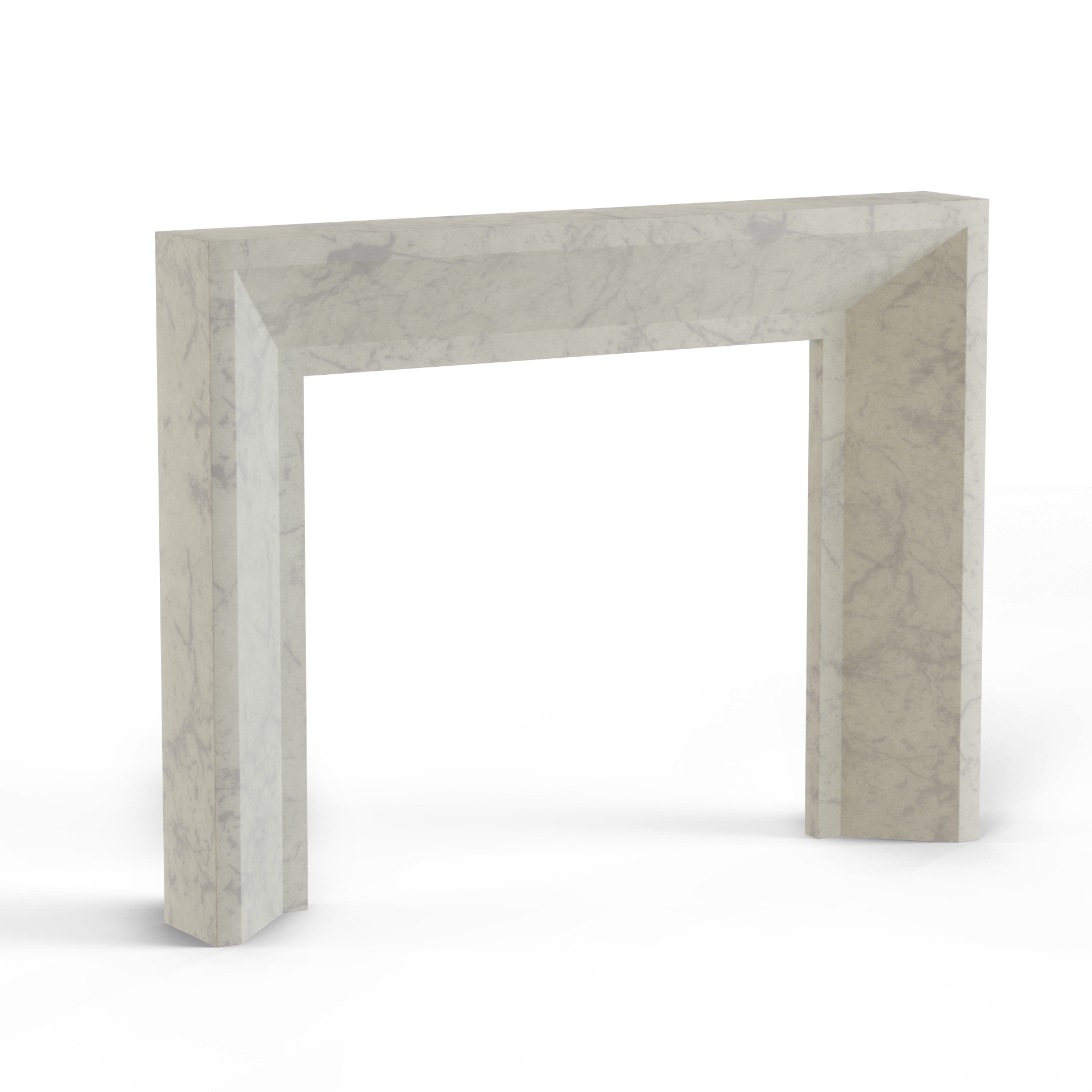 monolyth craft and design cast stone fireplace mantel sleek horizonstyle and marbled mist white with grayish marbling effects color standard size 