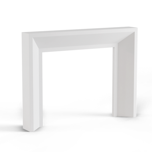 monolyth craft and design cast stone fireplace mantel sleek horizonstyle and white crisp pure white color standard size 